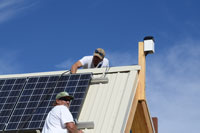 Ed and Martin Complete the installation of the Solar Panels